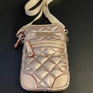 MZ Wallace Light Pink Micro Crossbody Quilted Bag - In Near New Condition